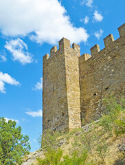 View of the ancient fortress against the sky