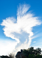 View of a cloud against a blue sky