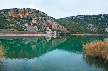 Fototapeta na wymiar El Tobar lagoon, Ruta del Mimbre, Cuenca, Castilla - La Mancha, Spain, Europe
