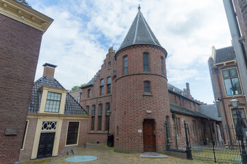 Fototapeta premium Old buildings in the city of Assen, The Netherlands