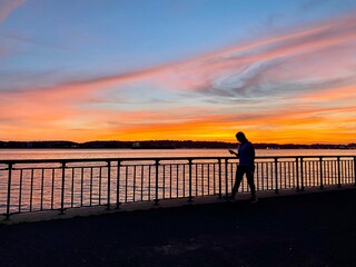 Sunset at Verrazzano Bridge