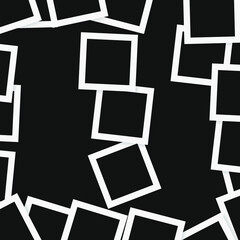 square photo frames on a bright background