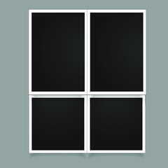 square photo frames on a bright background
