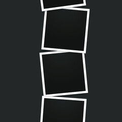 square photo frames on a bright background