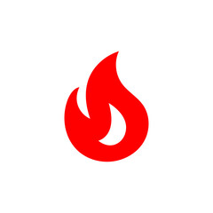 Fire trend social media icon. Flat social video for concept web design. Isolated vector