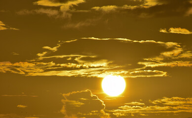 sunset in the sky