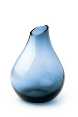 Blue vase isolated on white background. With Clipping Path for artwork and design. Blue vase isolated.