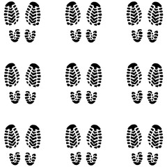 Background of the sole of men's shoes. Hand drawn  print shoes and bare feet. Doodle formation of soldiers.