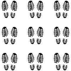 Background of the sole of men's shoes. Hand drawn  print shoes and bare feet. Doodle formation of soldiers.