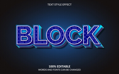 Obraz premium Editable Text Effect, Block Text Style