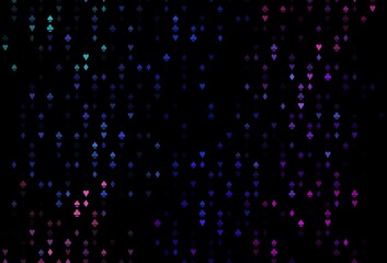 Dark Multicolor, Rainbow vector cover with symbols of gamble.