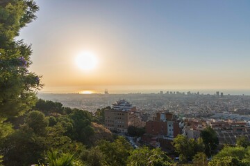 sunrise in the city 