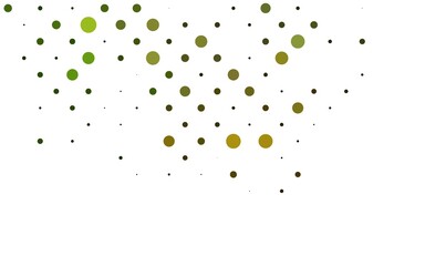 Light Green vector texture with disks. Blurred bubbles on abstract background with colorful gradient. Template for your brand book.