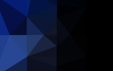 Dark BLUE vector shining triangular template. A vague abstract illustration with gradient. Template for your brand book.