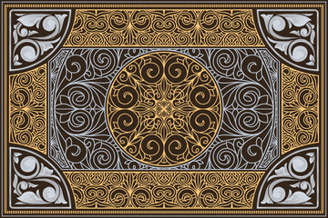 Decorative ornate retro design card