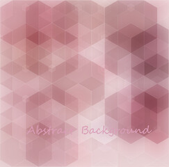 Multicolor pink polygonal illustration made up of hexagons. Hexagonal design for your business.