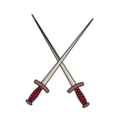 CROSSED SPAGS. Isolate on a white background. Vector illustration