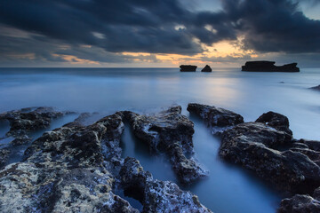 sunset over the sea