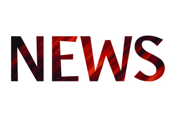 NEWS. Colorful isolated vector saying