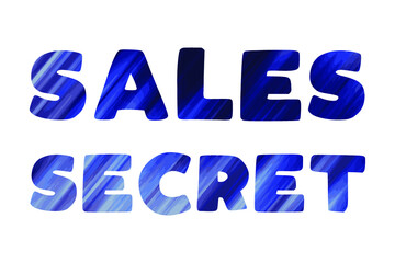 SALES SECRET. Colorful isolated vector saying