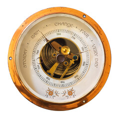 Hot summer or heat wave,barometer showing sunny weather and high amtospheric pressure, global...