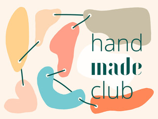 Arts and crafts, hand made, crafts workshop, art fair and festival creative poster design. Minimal abstract layout - Perfect for prints, branding design, corporate visuals and social media posts. 