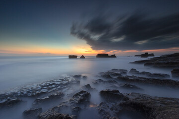 sunset over the ocean