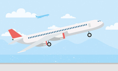 Fototapeta na wymiar airplane transport airline isolated icon