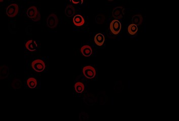 Dark Green, Red vector pattern with spheres.