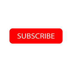 Subscribe Icon in trendy flat style, Subscribe button in red. symbol / icon for your web site design, logo, app, UI.
