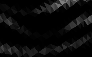 Obraz premium Dark Silver, Gray vector triangle mosaic texture. Brand new colorful illustration in with gradient. Textured pattern for background.