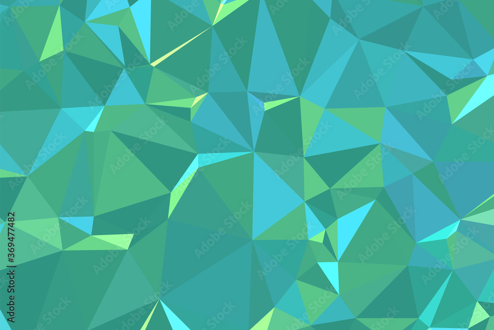 Aufkleber abstract textured green polygonal background. low poly geometric consisting of triangles of differen