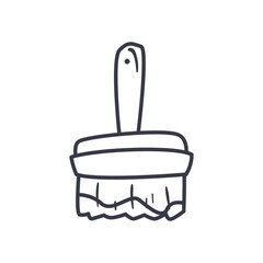 paint brush line style icon vector design