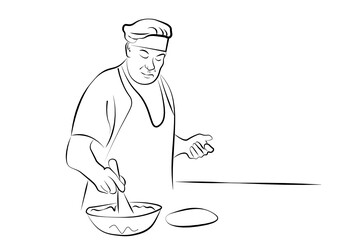 man cooking in the kitchen