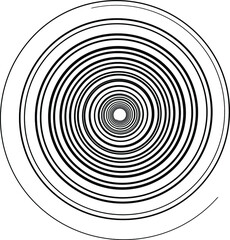 Lines in Circle Form . Spiral Vector Illustration .Technology round. Wave Logo . Design element . Abstract Geometric shape .