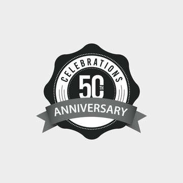 50 Th Anniversary Celebrations Vector Template Design Illustration