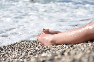 Feet on the beach