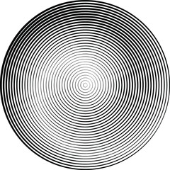 Lines in Circle Form . Spiral Vector Illustration .Technology round. Wave Logo . Design element . Abstract Geometric shape .