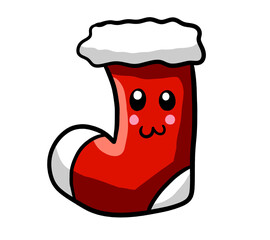 Cartoon Stylized Adorable Christmas Stocking