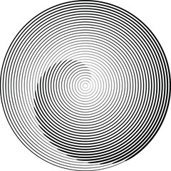 Lines in Circle Form . Spiral Vector Illustration .Technology round. Wave Logo . Design element . Abstract Geometric shape .