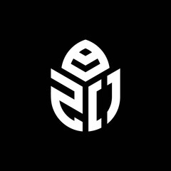 ZO monogram logo with a cypress shape luxury style - obrazy, fototapety, plakaty