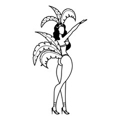 garota brazilian dancer character icon