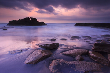 sunset over the sea