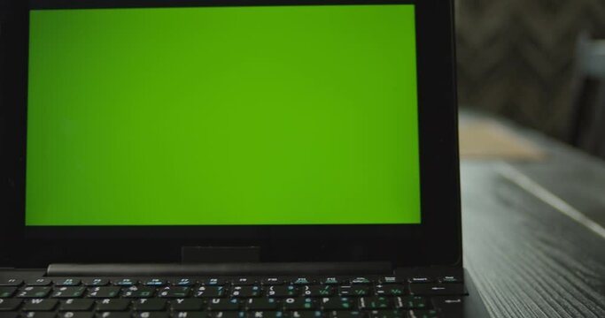 Computer Green screen dolly focus movement 