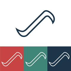 Linear vector icon with tool scrap