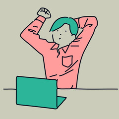 在宅ワークの男性