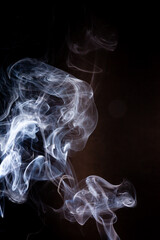Fototapeta premium Smoke motion on black background.