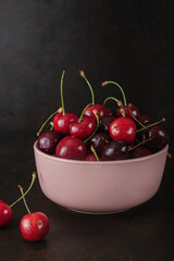 cherries in a bowl