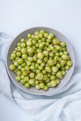 Green gooseberry isolated on white background