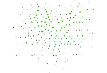 Light Green vector texture with playing cards.